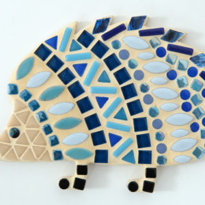 turtle and moon blue hedgehog mosaic craft kit